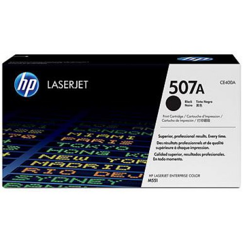 HP 507A Black Laserjet Toner Cartridge (CE400A)