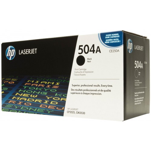 HP 504A Black Laserjet Toner Cartridge (CE250A)