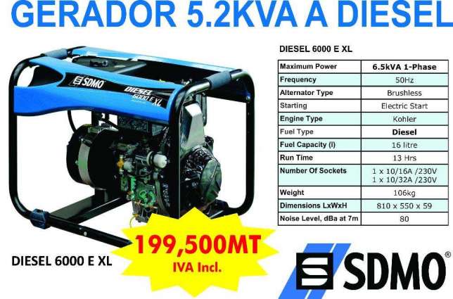 Gerador 5.2kva a Diesel (SDMO) 1PH Bairro do Mavalane - imagem 2