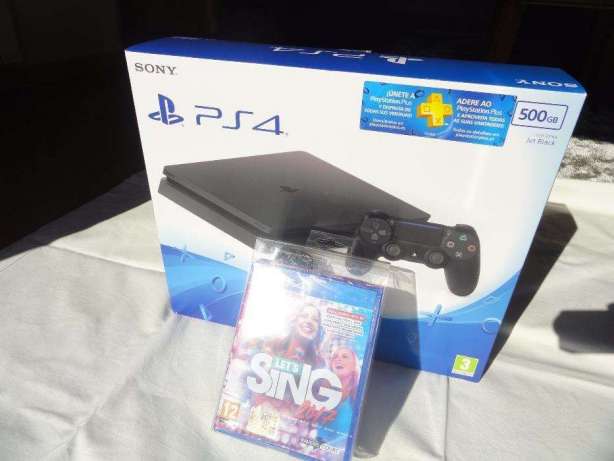 Consola Playstation 4 Slim 500 GB + jogo Let's Sing 2017 Manica - imagem 1