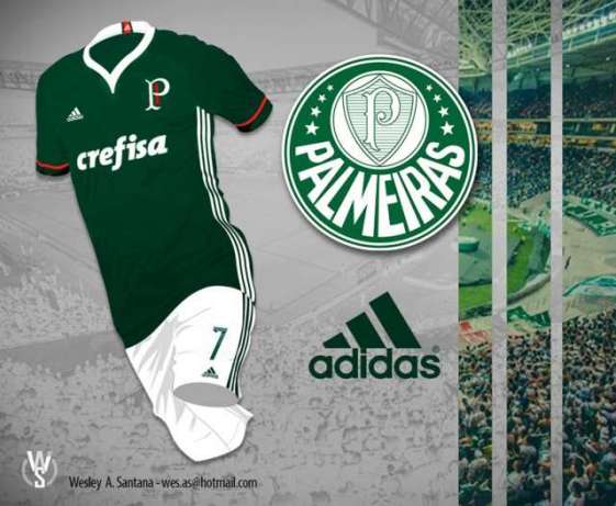Camisetas de Palmeiras do Brasil. Época 2016 Sommerschield - imagem 6
