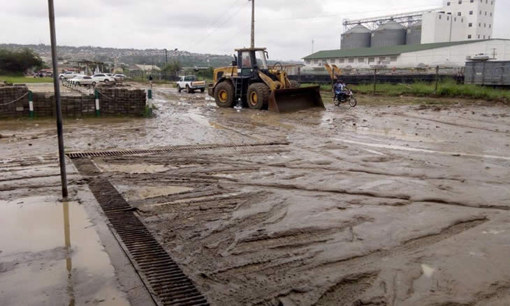 Subestação de Nacala soterrada devido ao mau tempo