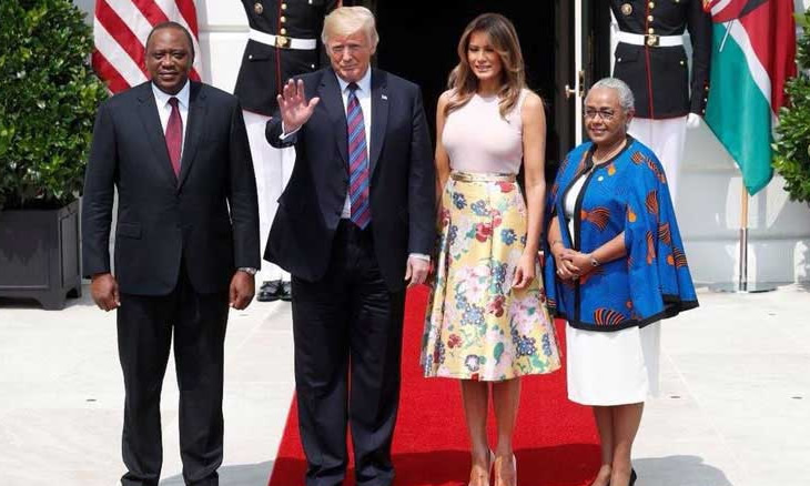 Uhuru Kenyatta encontra-se com Donald Trump na Casa Branca