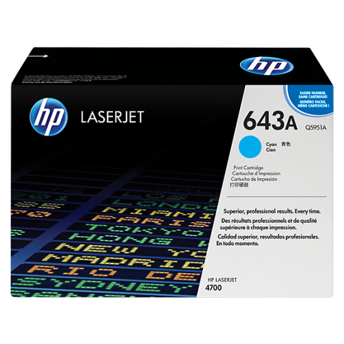 HP 643A Cyan Laserjet Toner Cartridge (Q5951A)