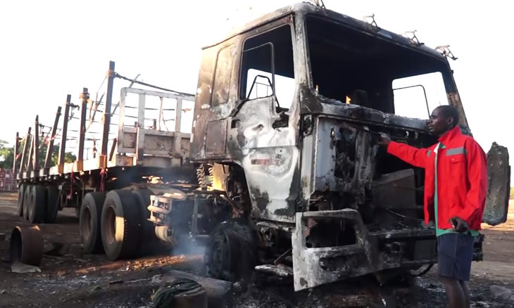 Está tudo destruído e parado em Mocímboa da Praia